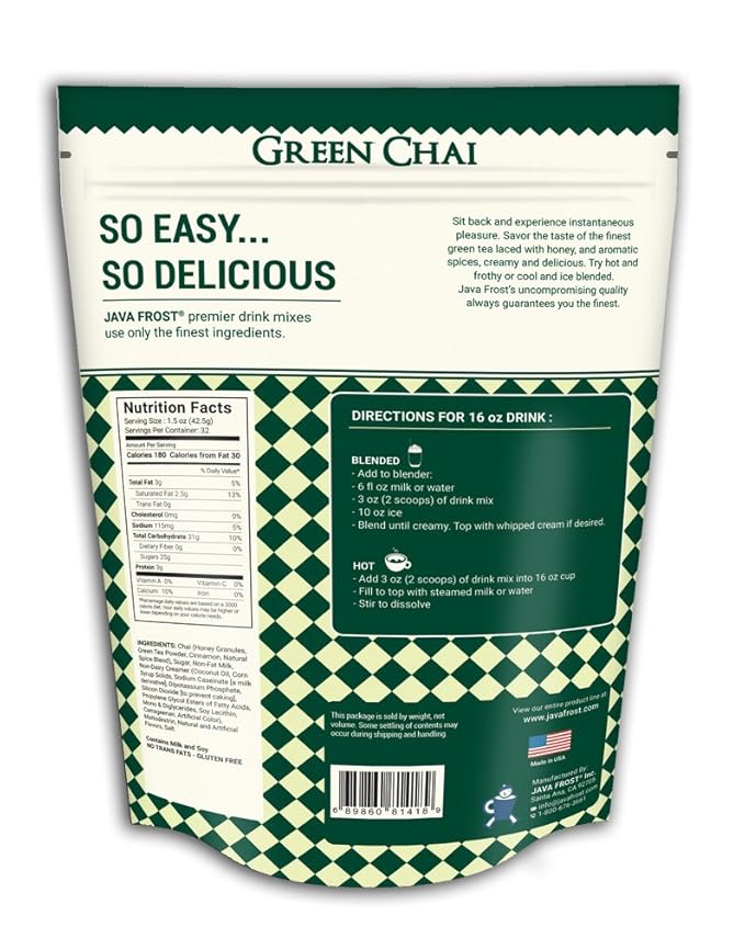 Green Chai Drink Mix - 3 lb Bag