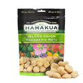 Hamakua Macadamia Nuts - Savory Island Onion - Hawaiian Grown Flavored Dry Roasted Half and Whole Macadamias - Natural Eco-Friendly Large Macadamia Nuts