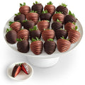 Shari’s Berries Artisan Belgian Mixed Milk &amp Dark Chocolate Strawberries | Chocolate Covered Strawberry Gift Box | Valentine's Day Anniversary Celebrations &amp Thank You’s (Two Dozen 24 Berri