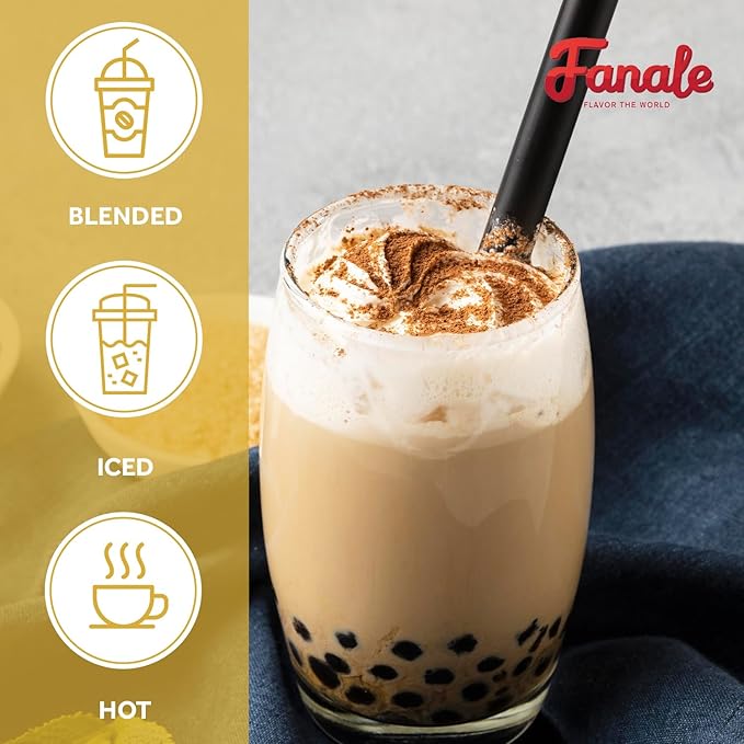 Fanale Premium Tiramisu Bubble Tea Flavoring Powder | Perfect for Baking Smoothies Desserts and Drinks | Instant Flavoring Powder for Boba Milk Tea- 2.2 Pounds (Pack of 20).