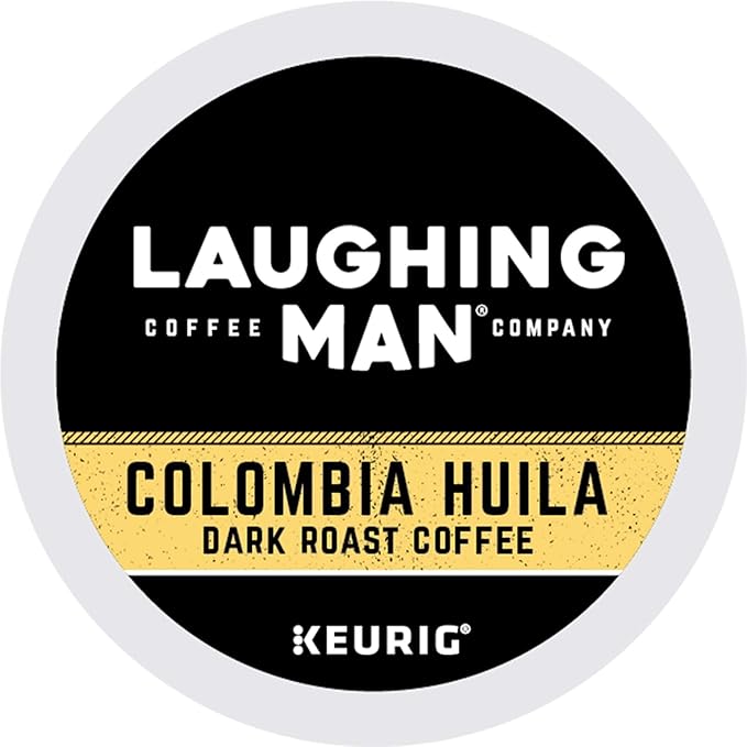 Laughing Man Colombia Huila Keurig Single-Serve K-Cup Pods Dark Roast Coffee 60 Count (6 Packs of 10)