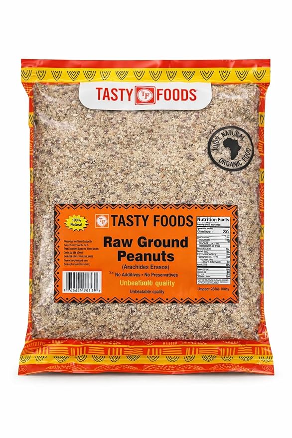 100% Natural Peanut Powder African Groundnut Paste Alternative Finely Milled Flour for Soups Stews Butter Smoothies Baking &amp Traditional African Cooking No Additives or Preservatives 20oz