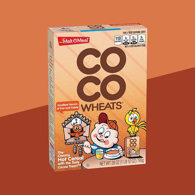 Malt-O-Meal Original Breakfast Cereal COCO Wheats Quick Cooking Kosher 28 Ounce Box Pack of 4