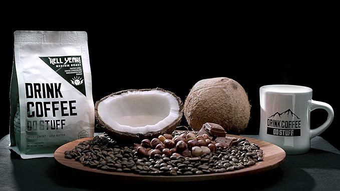 DRINK COFFEE DO STUFF Blend 2 Pound Bag Whole Bean Medium Roast Sweet Chocolate Caffeine Organic Lake Tahoe Coffee (Hell Yeah!)