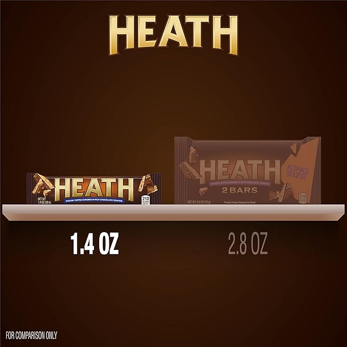 HEATH Chocolatey English Toffee Candy Bars 1.4 oz (18 Count)