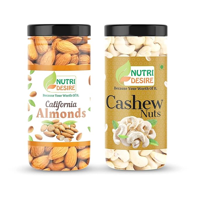 Nutri Desire Dry Fruits Combo 300gm (Almonds Cashews) (300gm) (150*2)