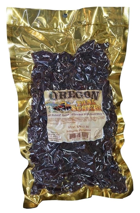 Taylor's Sausage Smoked Cowboy Style Beef Jerky Strips Low Sugar Keto 1 lb pack Delicious