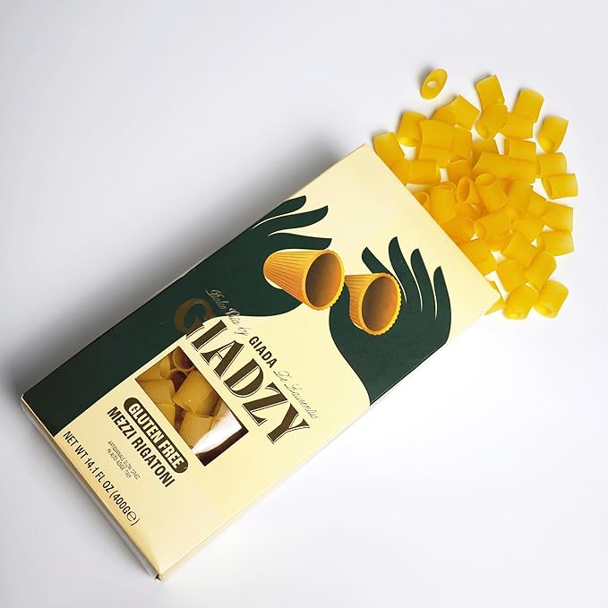 Giadzy by Giada De Laurentiis 3 Pack Gluten Free Variety Pasta - includes Caserecce Taccole &amp Mezzi Rigatoni- Made in Italy Artisanal Clean Ingredients - Non GMO