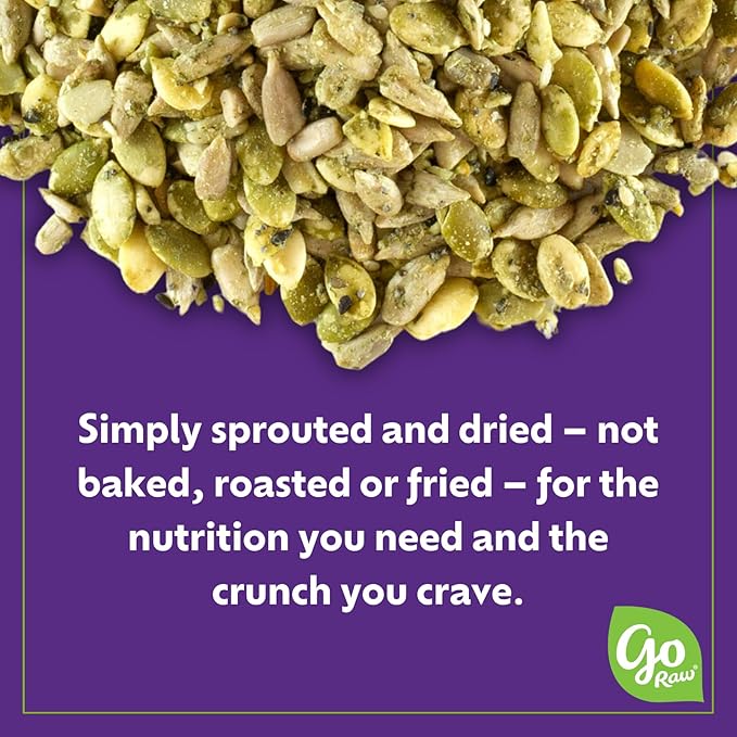 Go Raw Organic Sprouted Everything Bagel Snacking Seeds 4 oz 6 Pack Pumpkin &amp Sunflower Seeds Keto Kosher