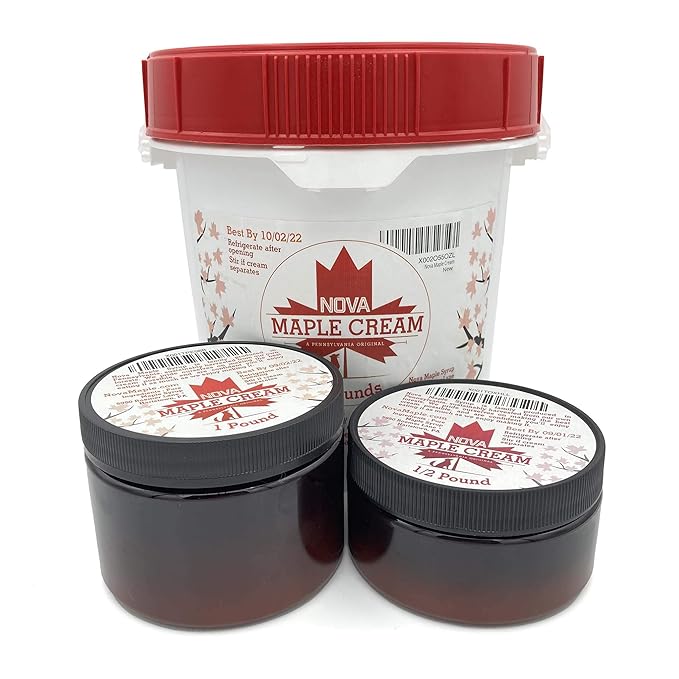 Nova Maple Cream - Pure Grade-A Maple Cream Butter Spread (7 Pounds)