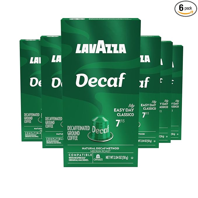 Lavazza Espresso Maestro Decaf (DEK) Aluminum Capsules Compatible with Nespresso* Original Machines Medium Espresso Roast Arabica and Robusta Blend (60 Capsules) - Packaging May Vary