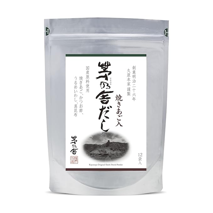 Kayanoya Dashi Original Dashi Stock Powder Dashi Powder with Superb Flavor from Skipjack Tuna Flakes Round Herring Grilled Flying Fish and More (8g Packets x 12)
