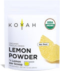 KOYAH - Organic Lemon Powder (No Peel): 120 Servings (1 Scoop = 1/4 Lemon) Freeze-Dried 100% Pure