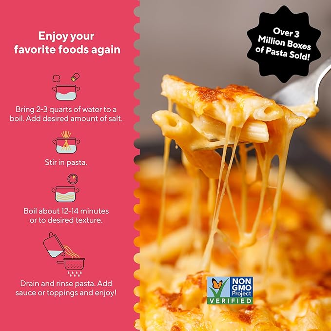 Fiber Gourmet Light Penne Low Net Carb Pasta - High Fiber Keto Pasta with 48% Less Calories 24g Fiber Non-GMO Made in Italy Kosher Certified Healthy Alternative - 1 Pack