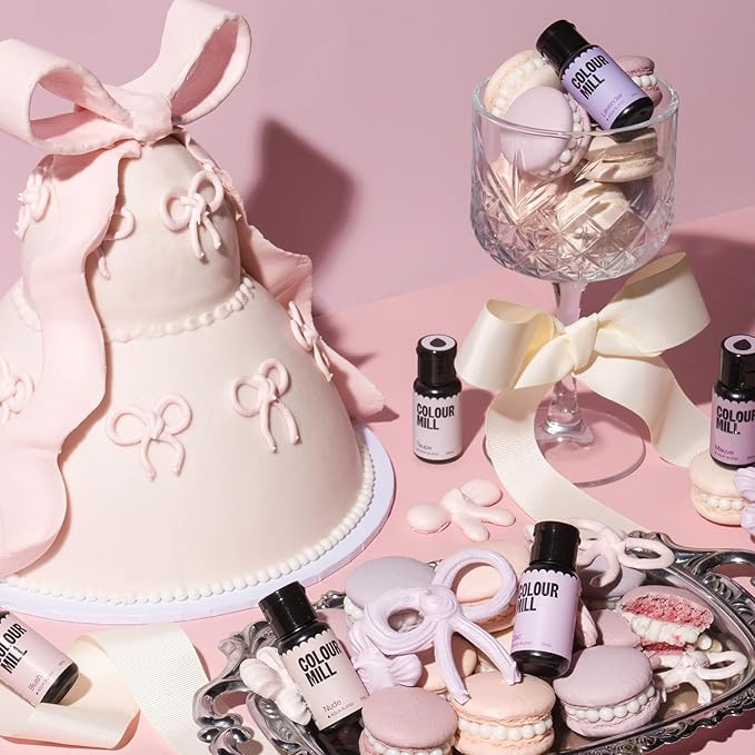 Colour Mill Bridal Pack Aqua Blend Water-Based Food Coloring 20 Milliliters Each of 6 Colors: Blush Lavender Lilac Mauve Nude and Taupe