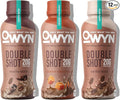 OWYN Only What You Need Double Shot Mocha Latte Vanilla Latte and Caramel Macchiato Flavored Protein Shake 20g Protein 0g Sugar 3g Fiber 180mg Caffeine Dairy Free Plant Based Protein 12 CT