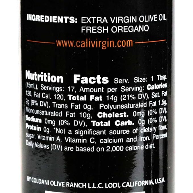 Calivirgin Oh! Oregano flavored Extra Virgin Olive Oil