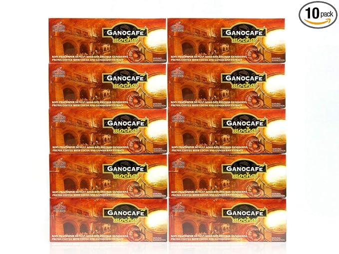 10 Boxes Gano Cafe Mocha Coffee Ganoderma Lucidum Extract + FREE Expedited Shipping to USA by EcBuy