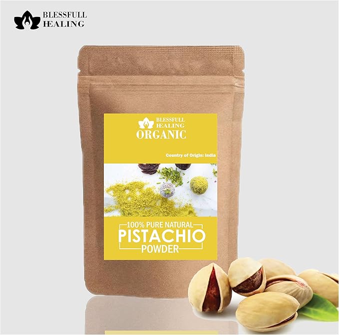Blessfull Healing Organic 100% Pure Natural Pistachios Powder | 100 Gram / 3.52 oz