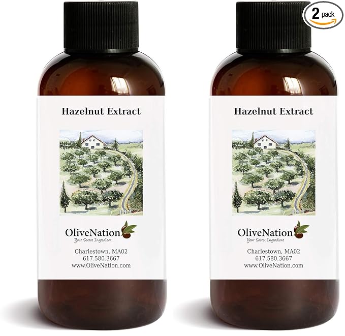 OliveNation Hazelnut Extract Rich Nutty Flavor for Cakes Cookies Ice Cream PG Free Non-GMO Gluten Free Kosher Vegan - 8 ounces (Pack of 2)