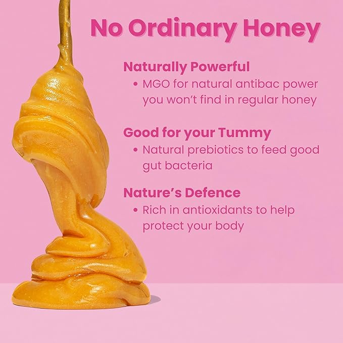 Wonder Honey Raw Manuka Honey New Zealand MGO850 (20+) Tested for 26 Markers Traceable Natural Soothing for Sore Throat Cough - Aids Digestion - Triple Sealed for safety in a Protective Box (8.8oz)