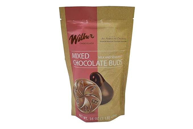 Wilbur Buds Milk &amp Semisweet Dark Chocolate Buds Mixed 16 oz. Bag