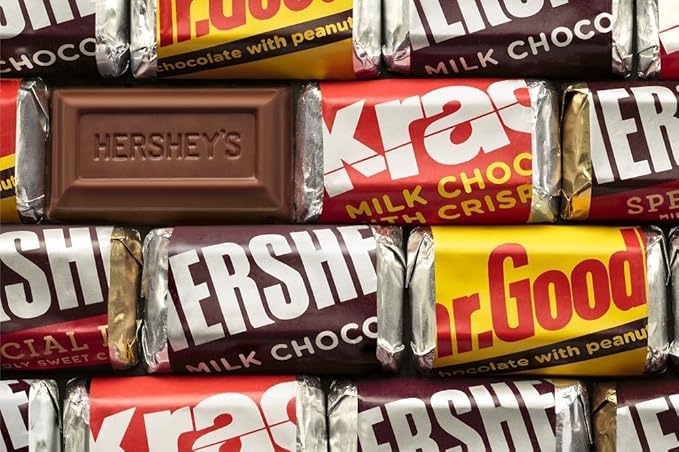 HERSHEY'S Chocolate Candy Bar Assortment Miniatures (Hershey's Krackel Mr Goodbar Special Dark) 25 Pound Bulk Candy