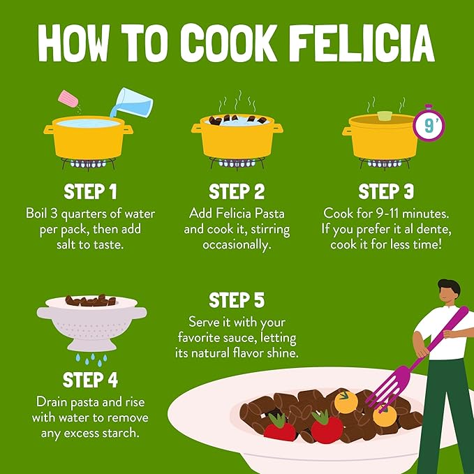 Felicia Gluten Free Pasta Buckwheat Mezzi Rigatoni Organic Noodles Made With 100% Whole Grain Buckwheat Naturally High in Magnesium Designed in Italy Plant Based Non GMO 8.8 Oz 6 Boxes