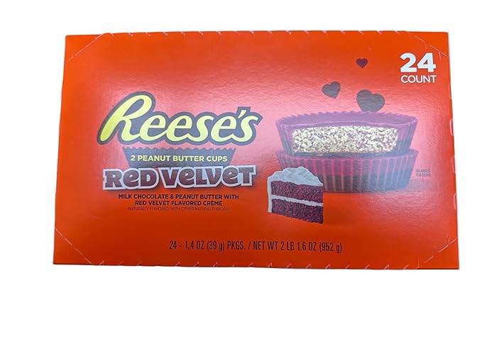 Reese's Red Velvet Peanut Butter Cups Chocolate Candy 24 count