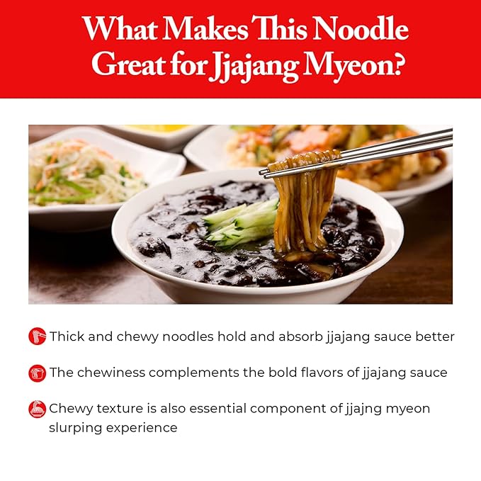 Wang Essential Korean Noodle for Pantry - Makguksu Udon Jjjajang Memil Soba