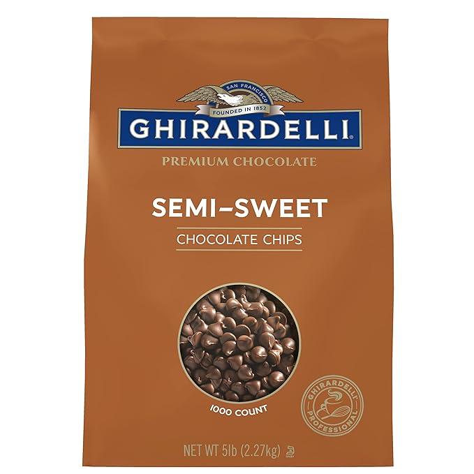 Ghirardelli Chocolate Company Semi-Sweet Chips 1000 per lb 5lb. Bag (Pack of 1)