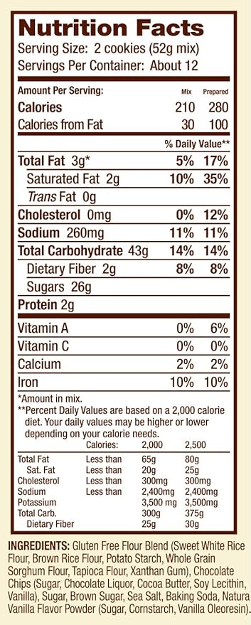 Bob's Red Mill Gluten Free Chocolate Chip Cookie Mix 22 Oz (4 Pack)