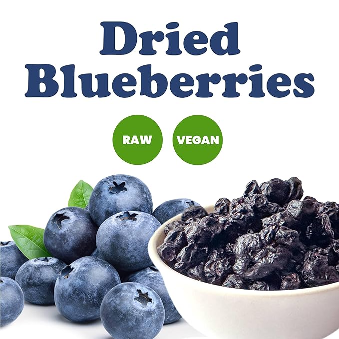 Food to Live Dried Blueberries 1.5 Pounds – Unsulfured. Rich in Nutrients. Perfect Snack or Addition to Cereals Salads Yogurt and Baking. Lightly Sweetened and Coated with Sunflower Oil. Made in