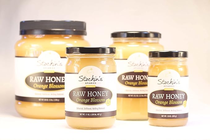 Stockin's Apiaries Raw Orange Blossom Honey Unheated Unfiltered &amp Nutritious 35.2 Oz.