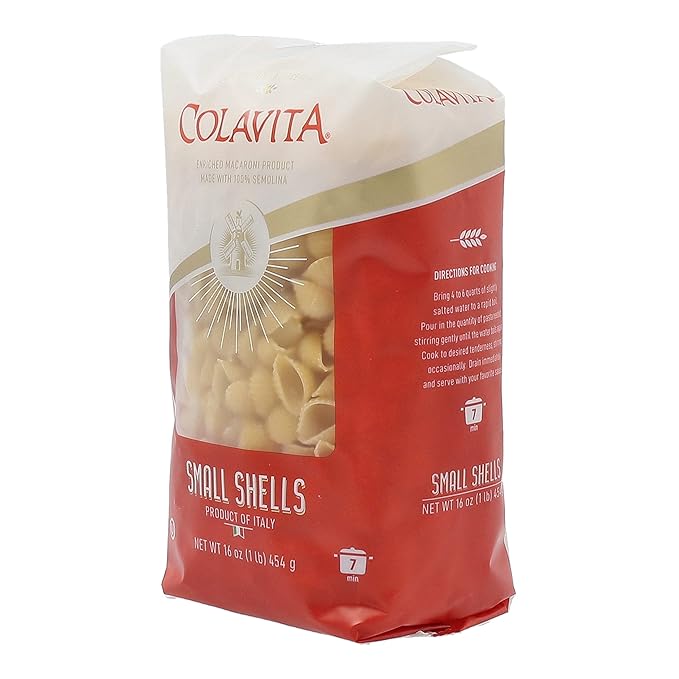 Colavita Pasta - Small Shells 1 Pound - Pack of 20