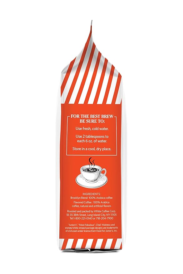 Junior's Most Fabulous Ground Coffee 12 oz (French Vanilla 6 bags)