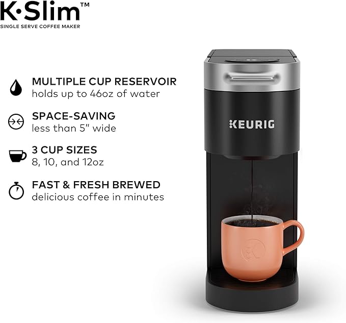 Keurig K-Slim Maker with Green Mountain Coffee Roasters Favorites Collection Variety Pack 40 Count