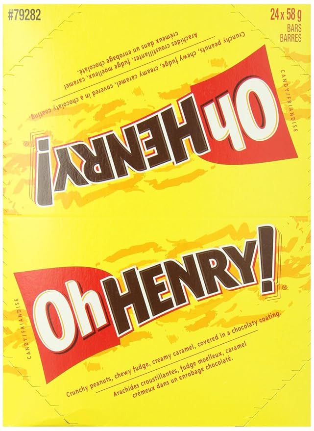 HERSHEY'S Oh Henry! Chocolatey Candy Bars 24Count ()