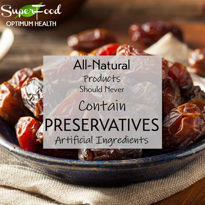 Gerbs Dried Araya Dates 2 lbs. | Unsulfured Pitted Resealable Bag | Naturally Sweet &amp Fiber-Rich | Top 14 Allergen-Free