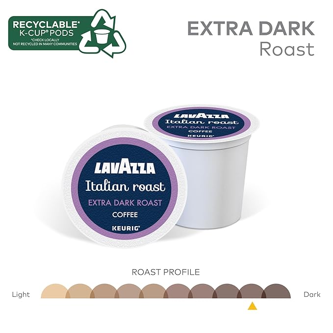 Lavazza Italian Roast Keurig Single Serve K-Cup Pods 60ct (12 Packs of 10)