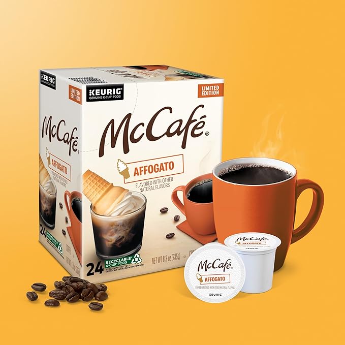 McCafe Affogato Single Serve Keurig K-Cup Pods Flavored Coffee Limited Edition 96-Count Box (4 Packs of 24)