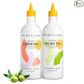 Brightland 100% Extra Virgin Oilive Oil Set Everyday Cooking Set - Salad Oil &amp Cooking Oil for Tossing Mixing Dressing High-Heat Sauteing Roasting Grilling &amp Baking - 25.4 FL Oz Squeeze