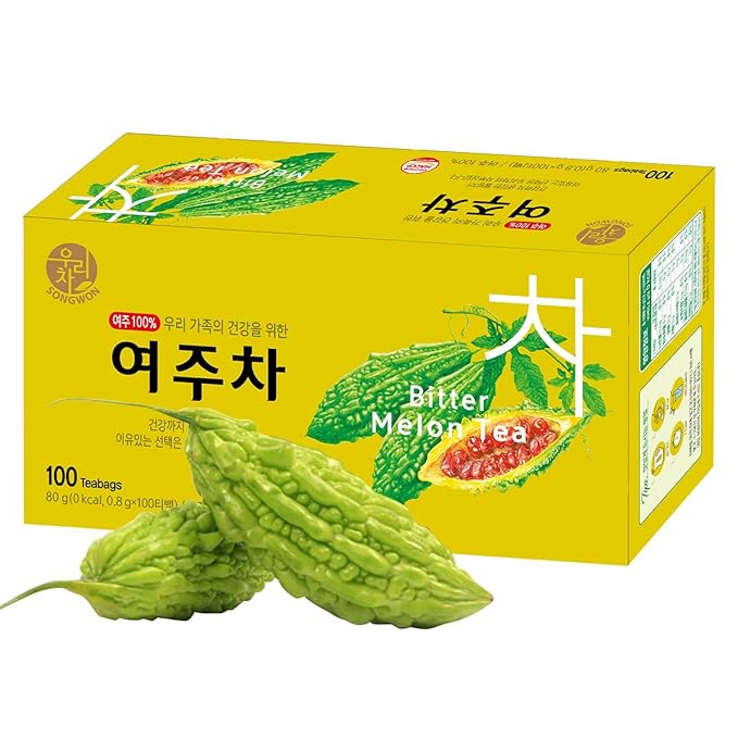 SONGWON Bitter Melon Tea - Distinct and Smooth Flavor Enjoy Hot or Cold_100 Tea Bags 0.8g Each (2.82 oz)