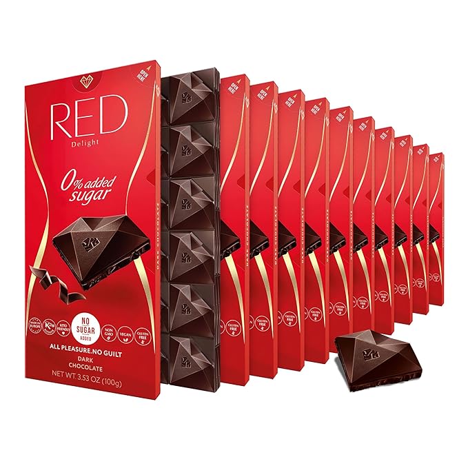 RED Delight®™ Dark Chocolate Full Size Bars (3.53 Ounces Each) (11 Pack -Full Size (3.53 Ounce) Bars)