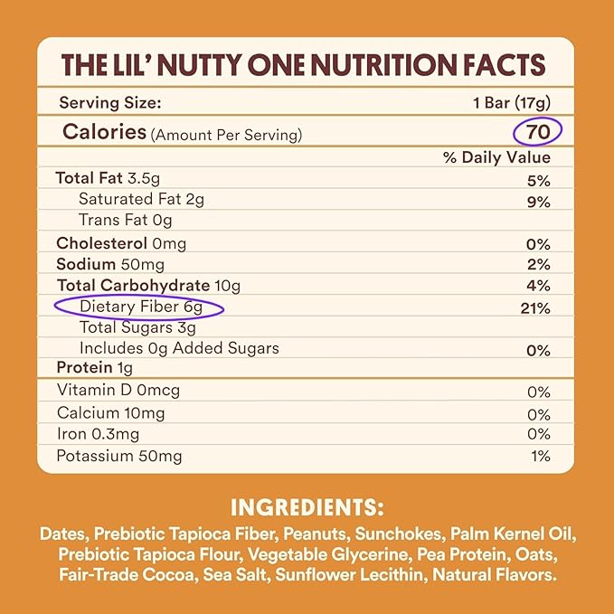 Harken Sweets The Lil’ Nutty Ones Mini Oat Milk Chocolate Candy Bars with Peanuts Sweetened with Dates No Sugar Added High Fiber Snack Gluten-Free Plant-Based 6 Pouches (30 Bars)