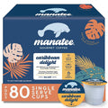 Manatee Gourmet Coffee Single Serve Pods for Keurig 2.0 K Cup Brewers Medium Roast Caribbean Delight 80 ct