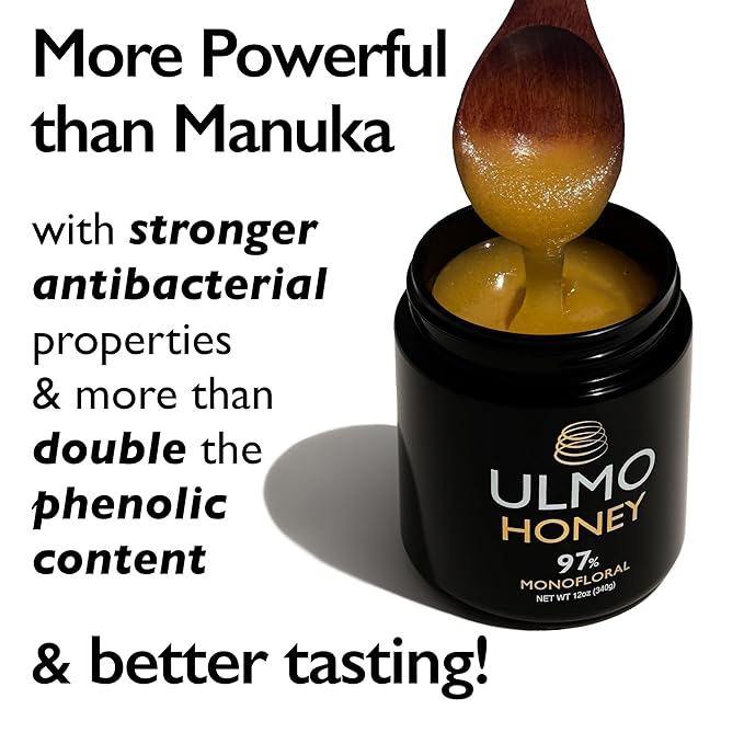 Ulmo Honey - More Powerful than Manuka | &amp Smoother Tasting - 12oz