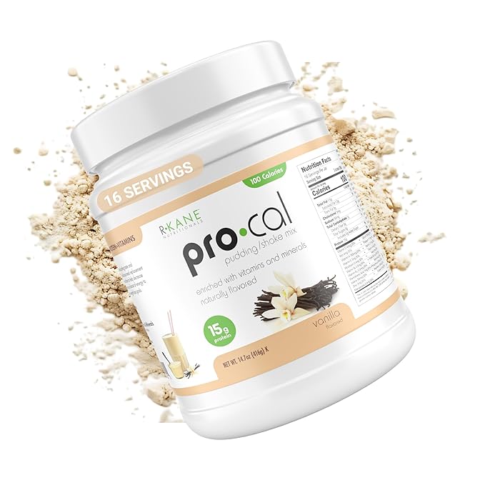 Pro-Cal Vanilla Meal Replacement Powder 14.07 oz – High Protein Low Calorie Shake &amp Pudding Mix – 16 Servings Delicious &amp Easy to Prepare – Supports Healthy Weight Management Vanilla
