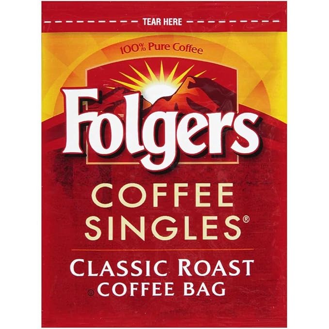Folgers Coffee Singles - 19 packets per box 12 boxes per case