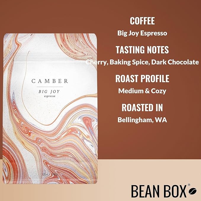 Big Joy Espresso - Roasted by Camber Coffee - Whole Bean Coffee - 12 Ounce Bag